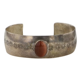 Vintage Navajo Sandstone Cuff Bracelet