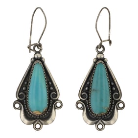 Vintage Bell Trading Post Nevada Turquoise Earrings