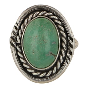 Vintage Navajo Nevada Turquoise Ring