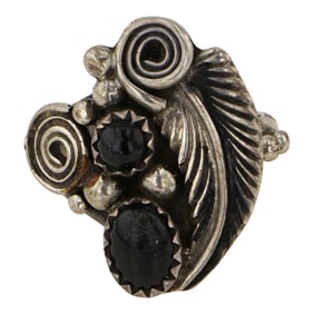 Vintage Navajo Black Onyx Ring
