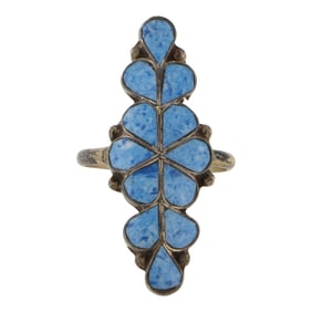 Vintage Zuni Denim Lapis Inlay Ring