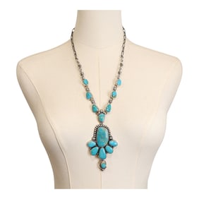 Randy Boyd Navajo Blue Ridge Turquoise Necklace