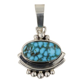 Marita Benally Navajo Turquoise Mountain Turquoise Pendant