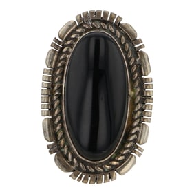 Vintage Navajo Black Onyx Ring