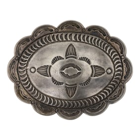 Vintage Navajo Stamp-work Pin