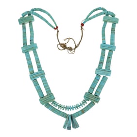 Vintage Santa Domingo Nevada Turquoise Necklace