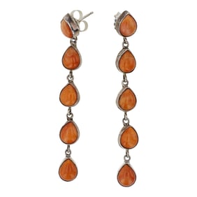 Sheila Tso Navajo Spiny Oyster Earrings