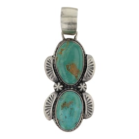 Tom Loy Navajo Nevada Turquoise Pendant