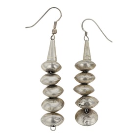 Vintage Navajo Bench Beads Roundell Earrings