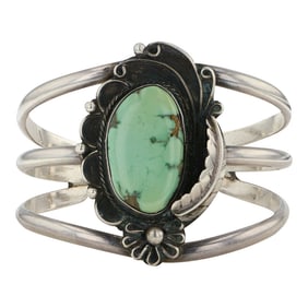 Vintage Navajo Nevada Turquoise Cuff Bracelet