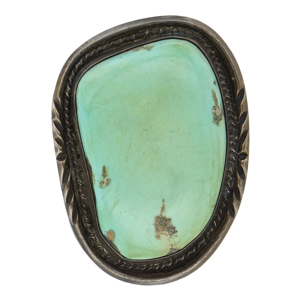 Vintage Navajo Nevada Turquoise Ring: Sterling Silver | Genuine Nevada Turquoise | Vintage Navajo Nevada Turquoise Ring | Navajo Native American Southwest Indian Jewelry | Good (no breaks or damages) | Approximate Weight: 39 Grams | Ring: