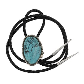 Navajo Hubei Turquoise Bolo Tie
