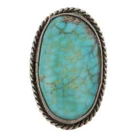 Vintage Navajo Nevada Turquoise Ring