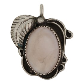 Vintage Navajo Pink Mussel Shell Pendant