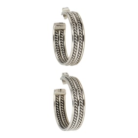 Navajo Twist Wire Hoop Earrings