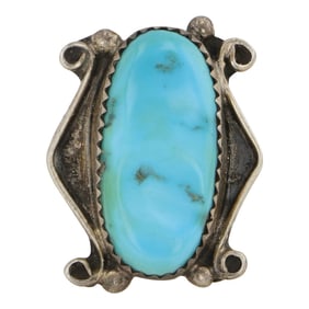 Vintage Navajo Sleeping Beauty Turquoise Ring