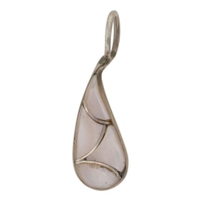 Zuni Pink Mussel Shell & Mother of Pearl Inlay Reversible Pendant