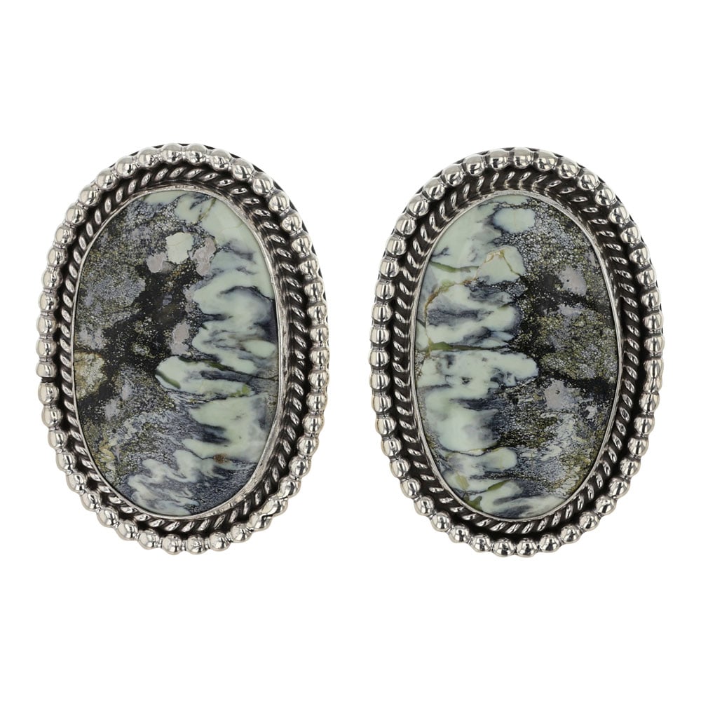 Mary Ellen Peace Sioux Tribe New Lander Chalcociderite Earrings (1 of 2)