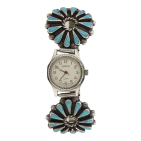 Vintage Zuni Turquoise Watch bracelet