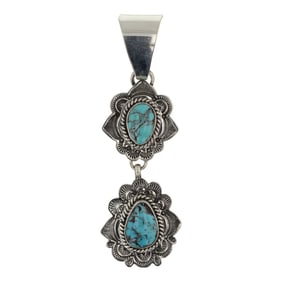 Eula Wyllie Navajo Prince Turquoise Pendant