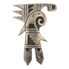 Vintage Hopi Plain Silver Pin