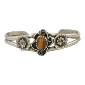 Vintage Navajo Tiger's Eye Baby Bracelet