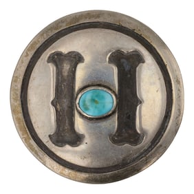 Vintage Navajo Nevada Turquoise Pin