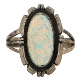 Navajo Synthetic Opal Ring