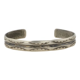 Vintage Navajo Plain Silver Cuff Bracelet