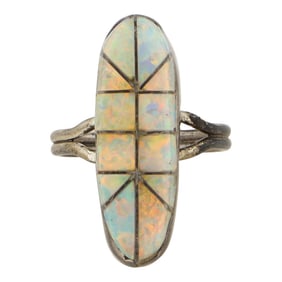 Navajo Synthetic Opal Inlay Ring