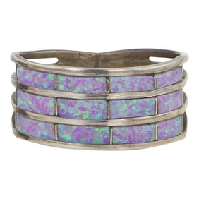 Zuni Synthetic Opal Inlay Ring