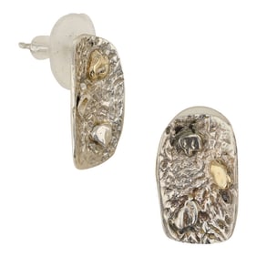 Ronnie Willie Navajo 14K Gold & Sterling Silver Earrings