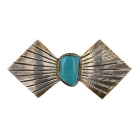 Vintage Navajo Fox Turquoise Pin