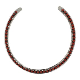 Paul Livingston Navajo Mediterranean Ox Blood Coral Collar Necklace