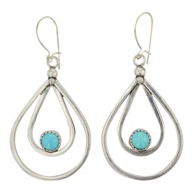 Navajo Kingman Turquoise Earrings