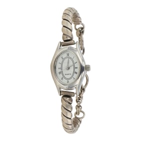 Navajo Plain Silver Twisted Wire Watch bracelet