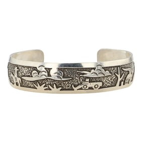 Della & Francis James Navajo Storyteller Cuff Bracelet