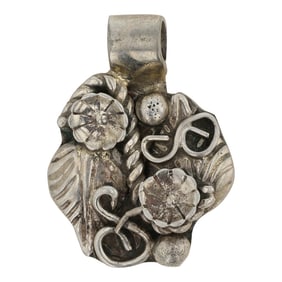 Vintage Navajo Plain Silver Pendant