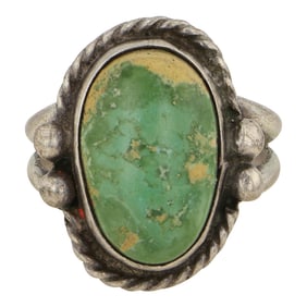 Vintage Navajo Nevada Turquoise Ring