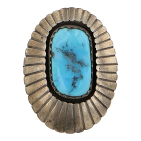 Vintage Navajo Kingman Turquoise Ring