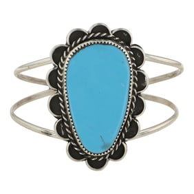 Gilbert Nez Navajo Block Cuff Bracelet