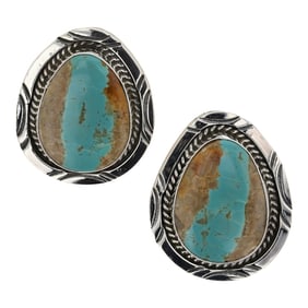 Victoria Wyllie Navajo Boulder Turquoise Earrings