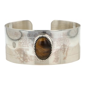 Gilbert Nez Navajo Tiger's Eye Cuff Bracelet