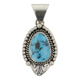 Della Wyllie Navajo Ithaca Peak Turquoise Pendant