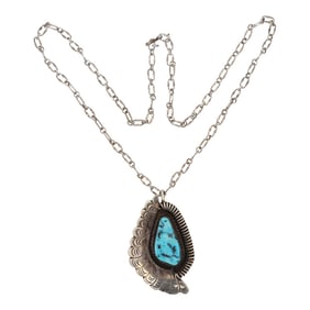 Vintage Navajo Sleeping Beauty Turquoise Necklace