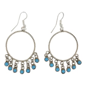 Navajo Turquoise Chandelier Earrings
