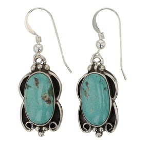 Renell Perry Navajo Compitos Turquoise Earrings