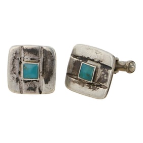 Navajo Turquoise Cuff Links