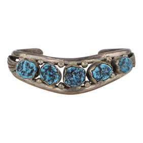 Vintage Navajo Kingman Turquoise Bracelet