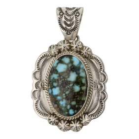 John Nelson Navajo Sonoran Gold Turquoise Pendant